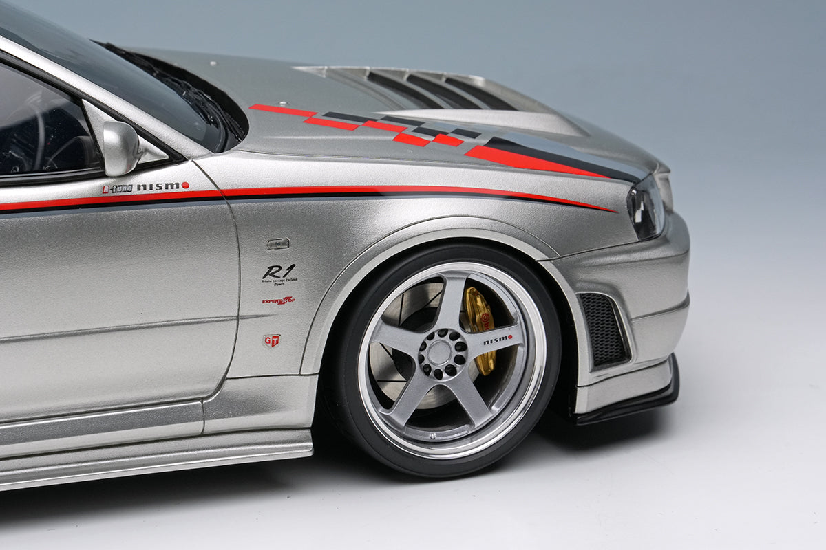 Make Up Co., Ltd / Eidolon 1:18 Nissan Skyline GT-R (BNR34) NISMO R-Tune Version 2004 in Silver
