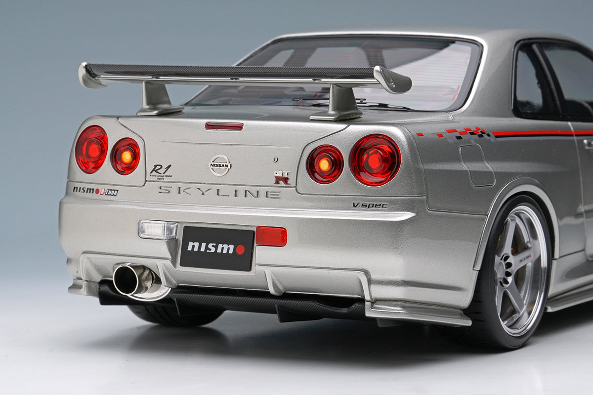 Make Up Co., Ltd / Eidolon 1:18 Nissan Skyline GT-R (BNR34) NISMO R-Tune Version 2004 in Silver
