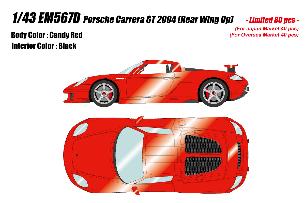 Make Up Co., Ltd. / EIDOLON 1:43 Porsche Carrera GT 2004 Rear Wing Up