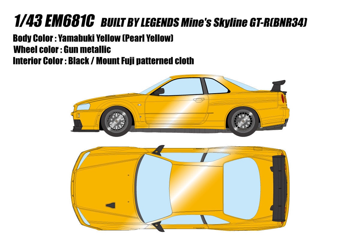 Make Up Co., Ltd / Eidolon 1:43 Nissan Skyline GT-R (BNR34) BUILT BY LEGENDS Mine's