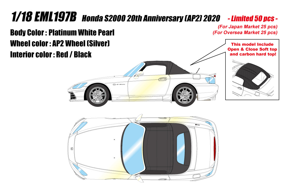 Make Up Co., Ltd / Eidolon 1:18 Honda S2000 (AP2) 20th Anniversary Edition