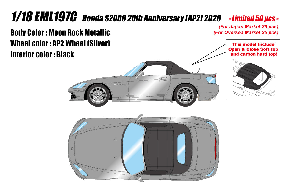 Make Up Co., Ltd / Eidolon 1:18 Honda S2000 (AP2) 20th Anniversary Edition