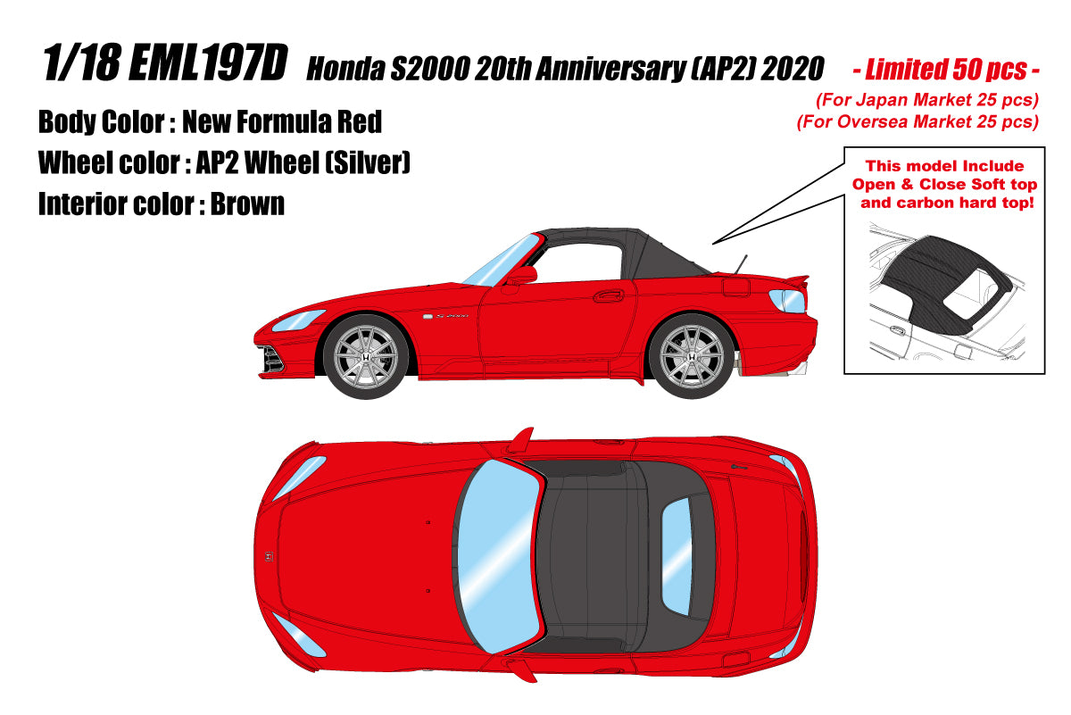 Make Up Co., Ltd / Eidolon 1:18 Honda S2000 (AP2) 20th Anniversary Edition