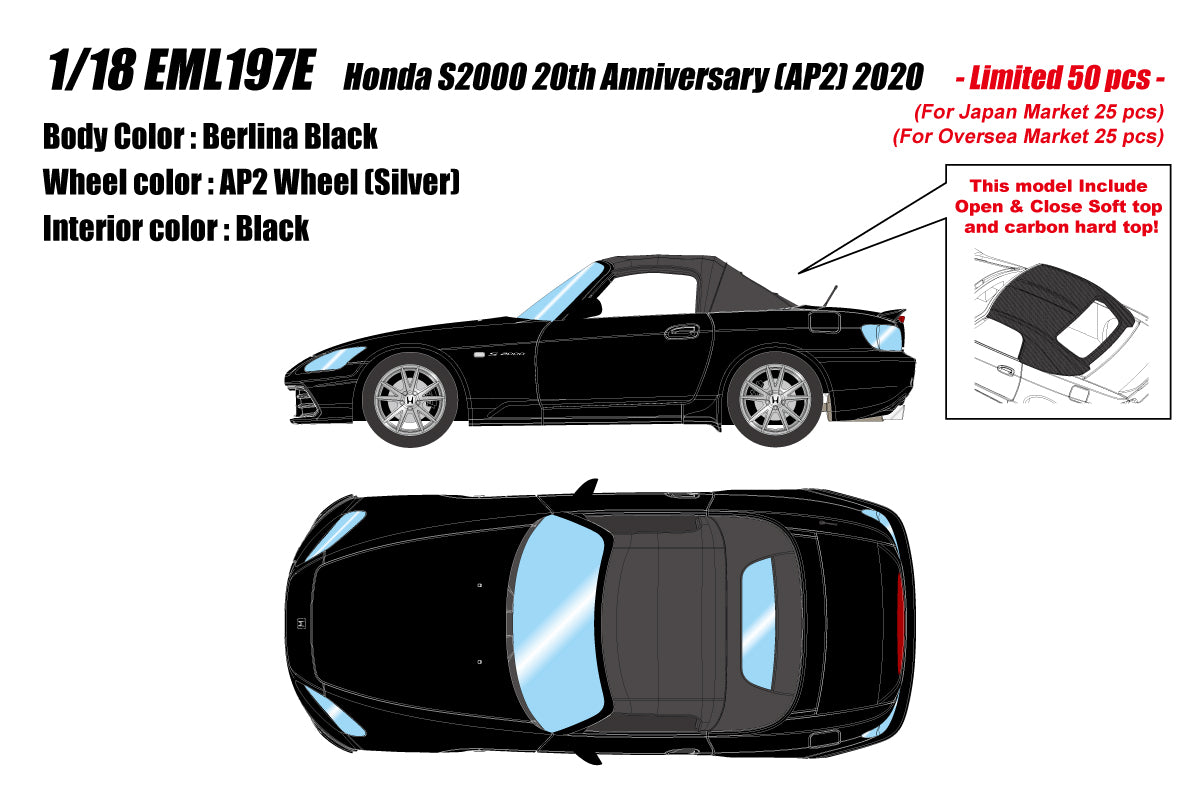 Make Up Co., Ltd / Eidolon 1:18 Honda S2000 (AP2) 20th Anniversary Edition