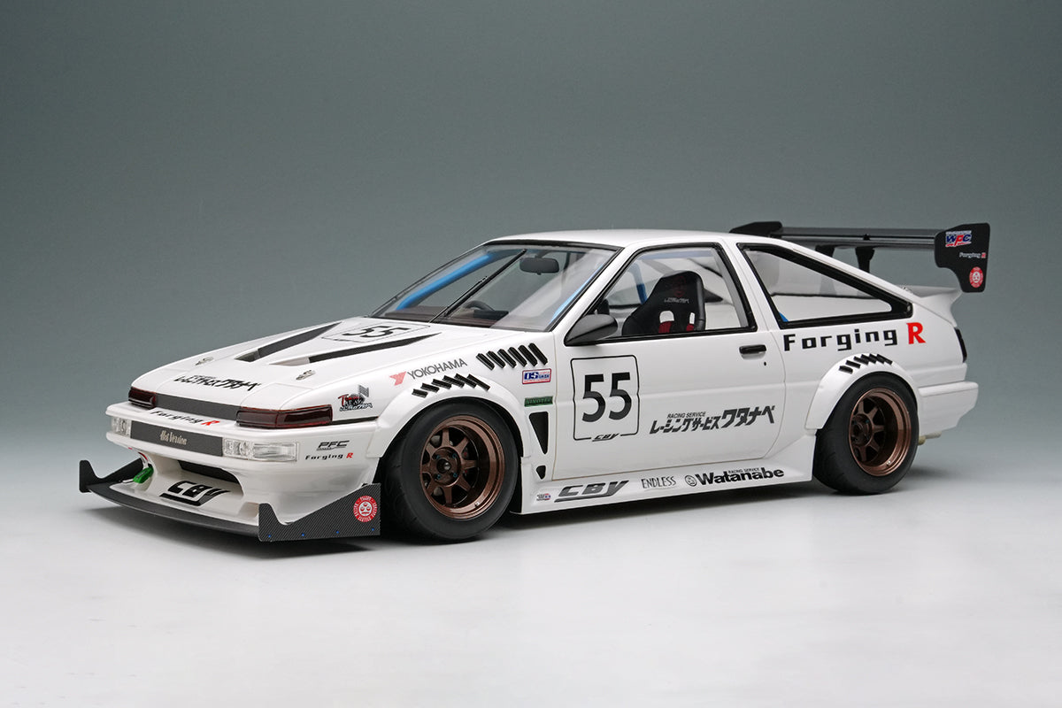 *PREORDER* Make Up Co., Ltd. 1:18 Toyota Sprinter Trueno (AE86) 3Door Crystal Body Yokohama Edition