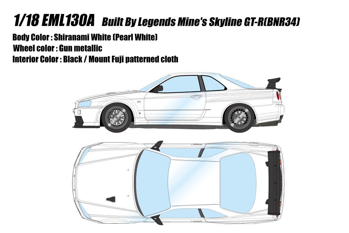 Make Up Co., Ltd / Eidolon 1:18 Nissan Skyline GT-R (BNR34) BUILT BY LEGENDS Mine's