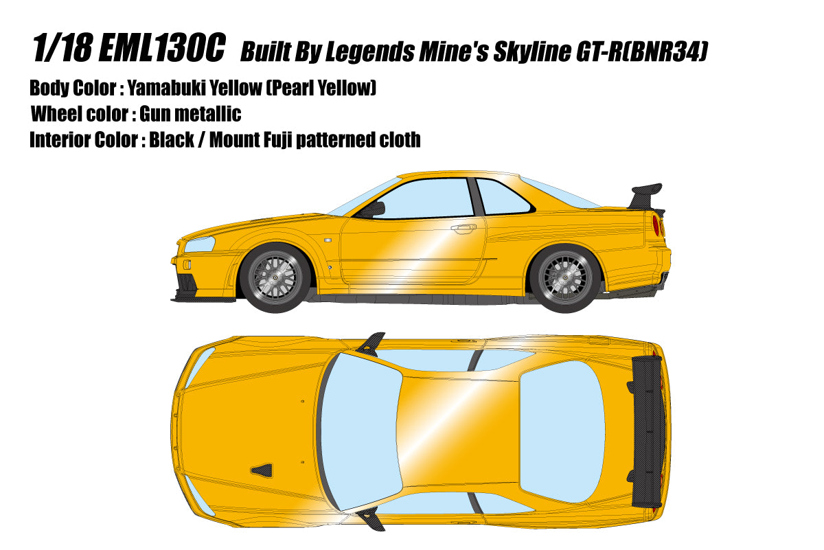 Make Up Co., Ltd / Eidolon 1:18 Nissan Skyline GT-R (BNR34) BUILT BY LEGENDS Mine's
