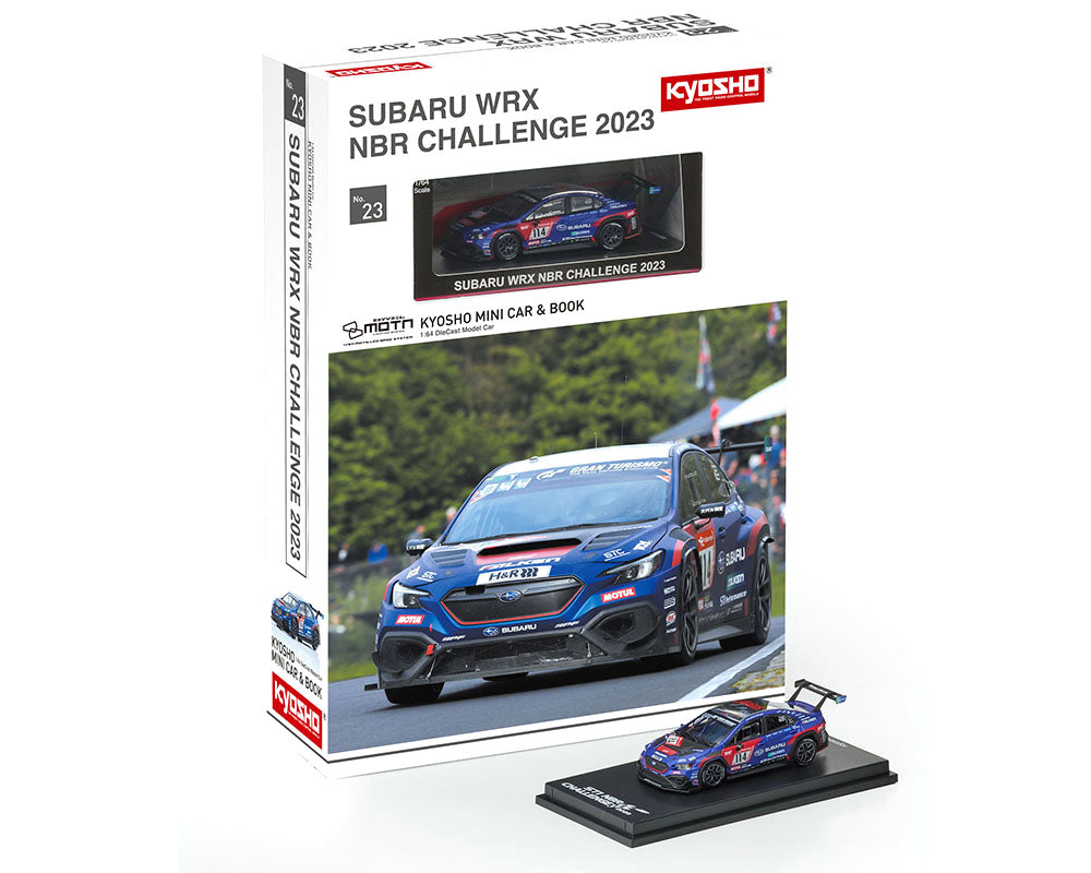 *PREORDER* Kyosho 1:64 Minicar Book Edition Subaru WRX NBR2023 with MOTN LED Base Compatible in Blue
