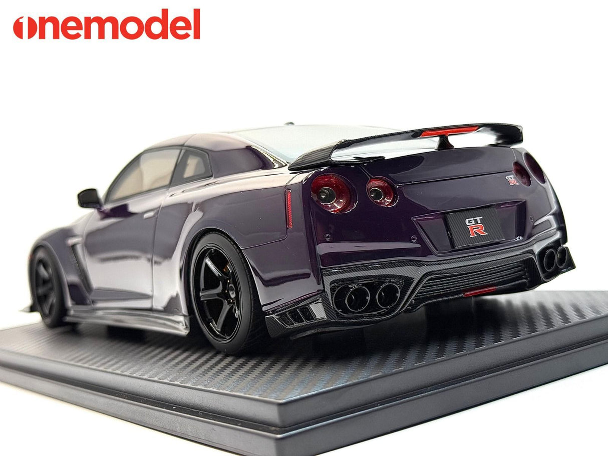 One Model 1:18 Nissan GT-R R35 Custom Edition in Midnight Purple