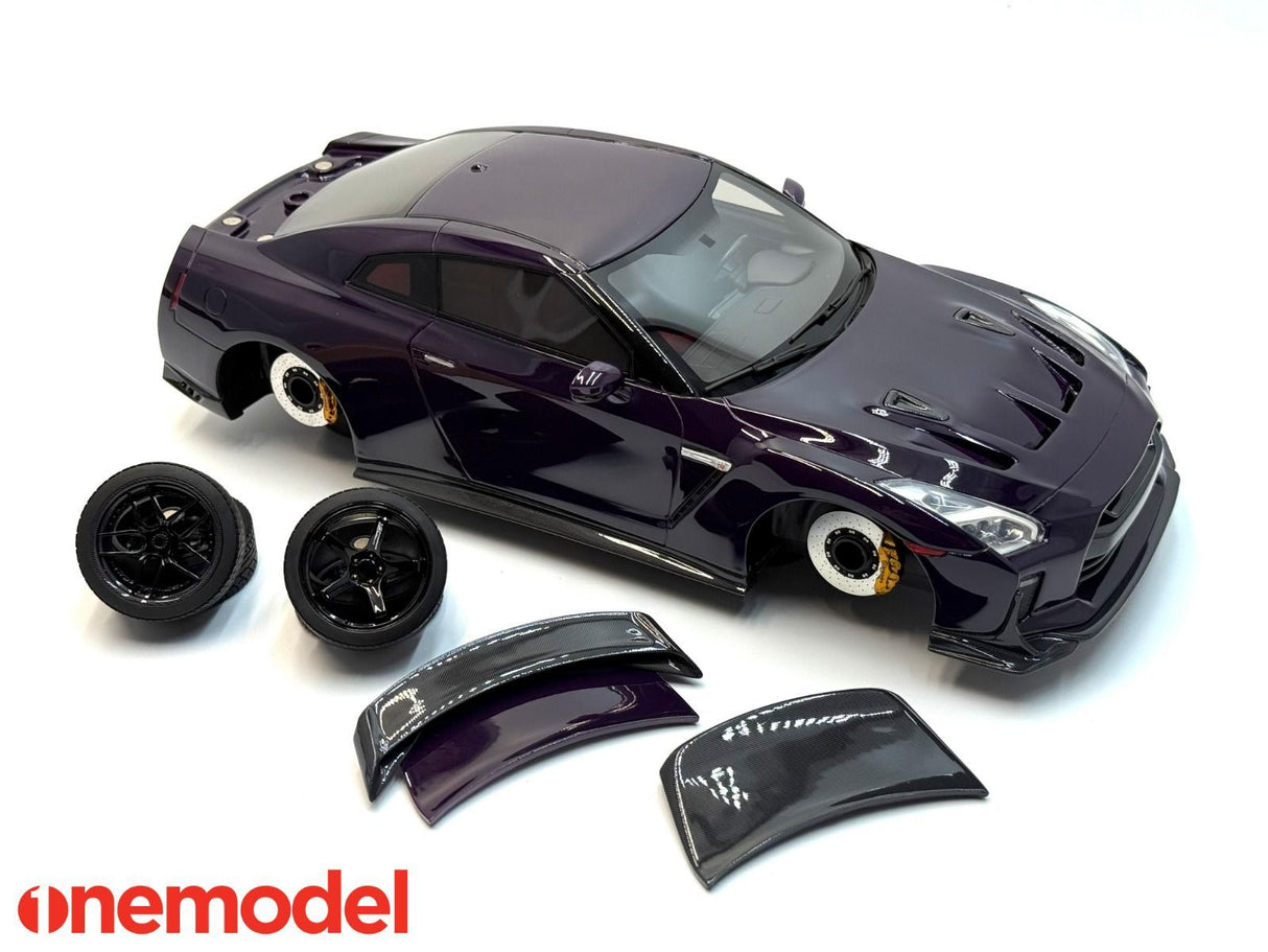 One Model 1:18 Nissan GT-R R35 Custom Edition in Midnight Purple