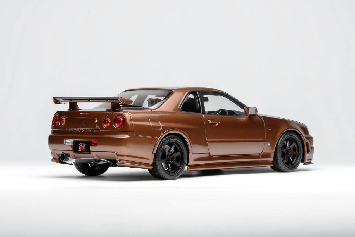 MotorHelix 1:18 Nissan Skyline GT-R (R34) Customized Version - Metallic Bronze