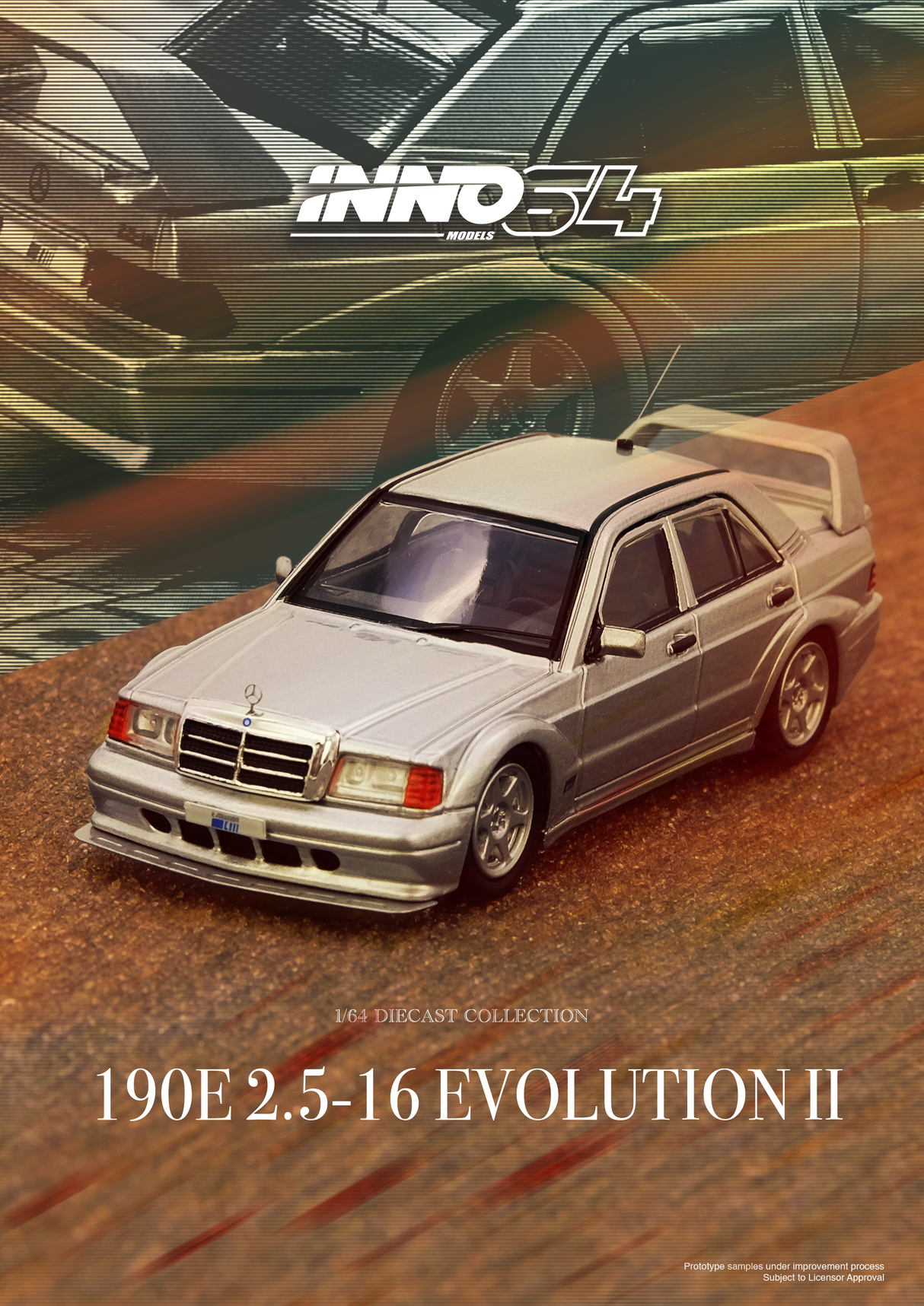 INNO64 1:64 Mercedes-Benz 190E in Silver