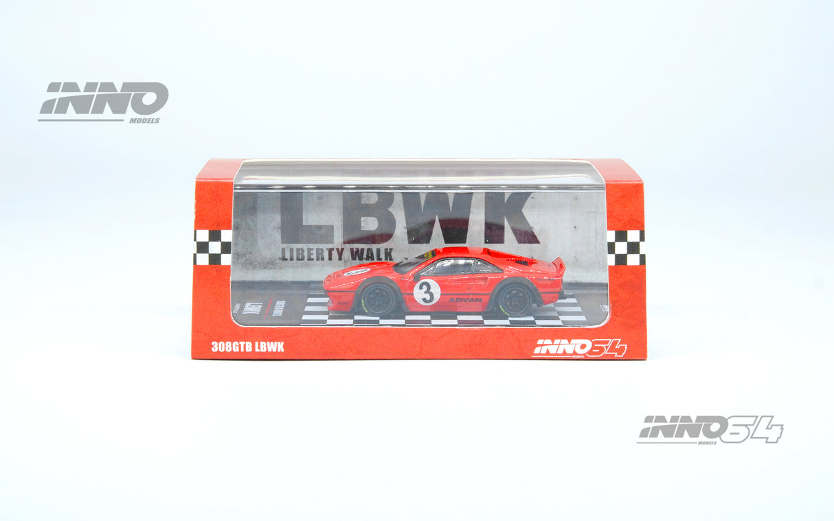 INNO64 1/64 Ferrari 308 GTB Liberty Walk in Red