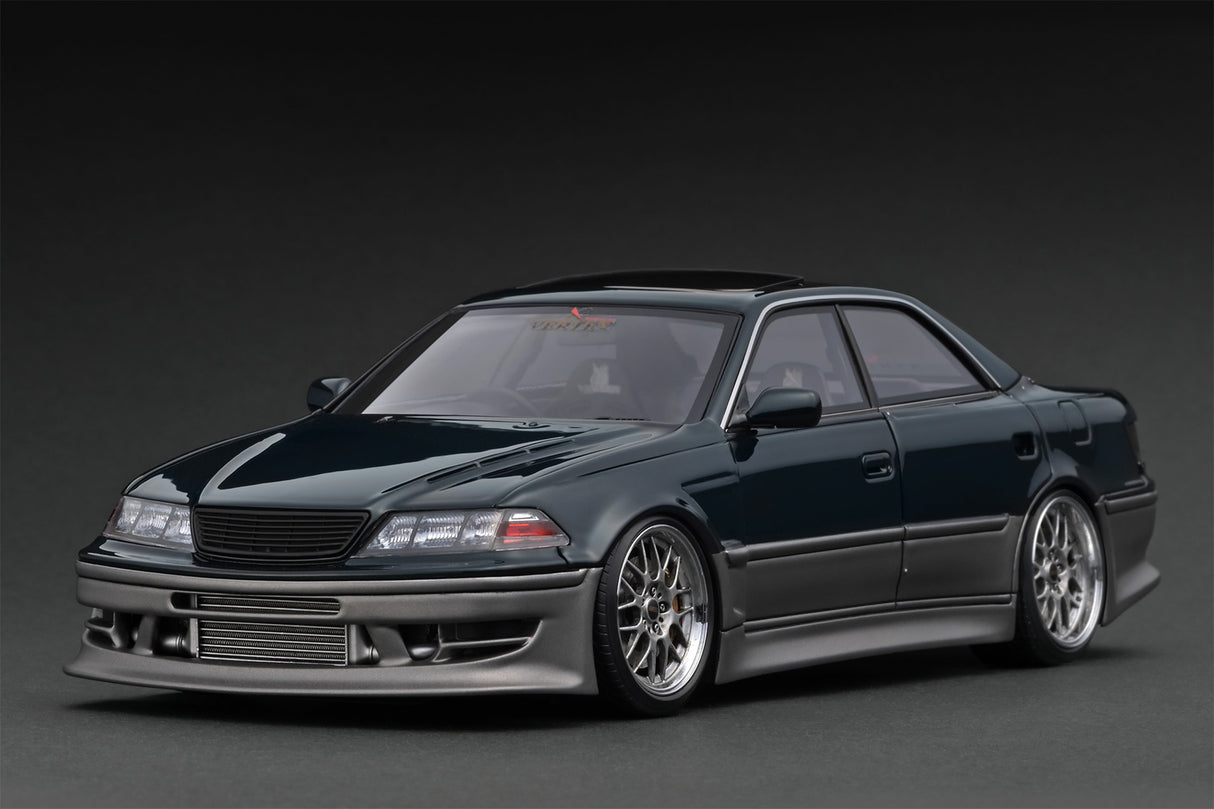 Ignition Model 1:18 Toyota Mark-II (JZX100) VERTEX in Dark Green Metallic / Gun Metallic
