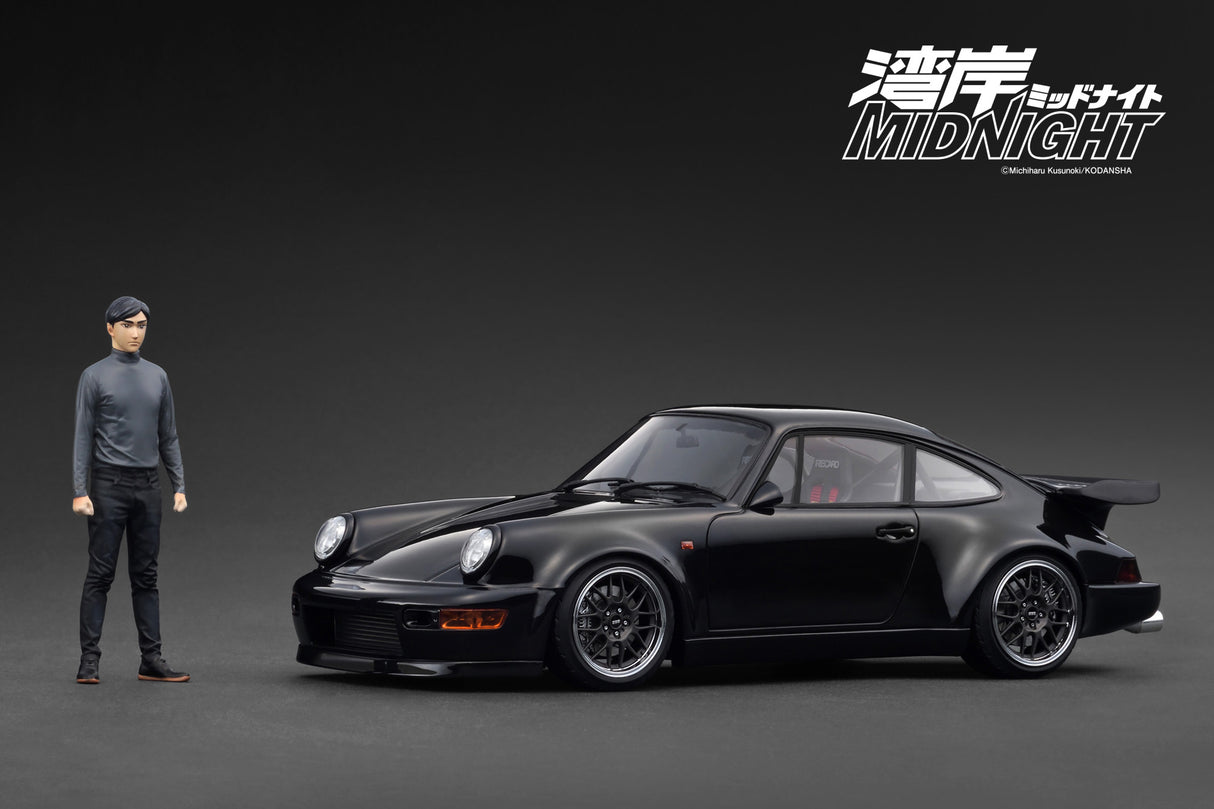 Ignition Model 1:18 Blackbird (964) – Black – 湾岸MIDNIGHT w/ Dr. Tatsuya Shima