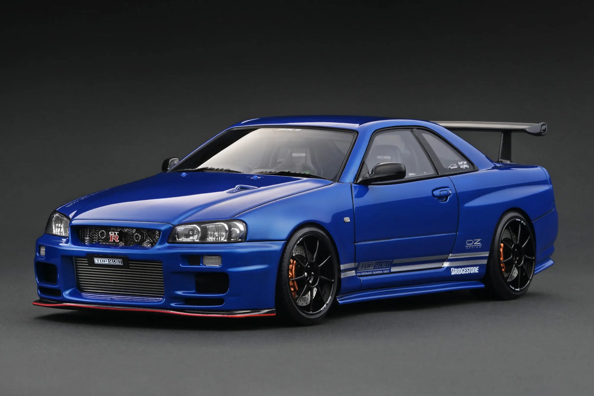 Ignition Model 1:18 Nissan Skyline (R34) GT-R TOP SECRET in Blue Metallic