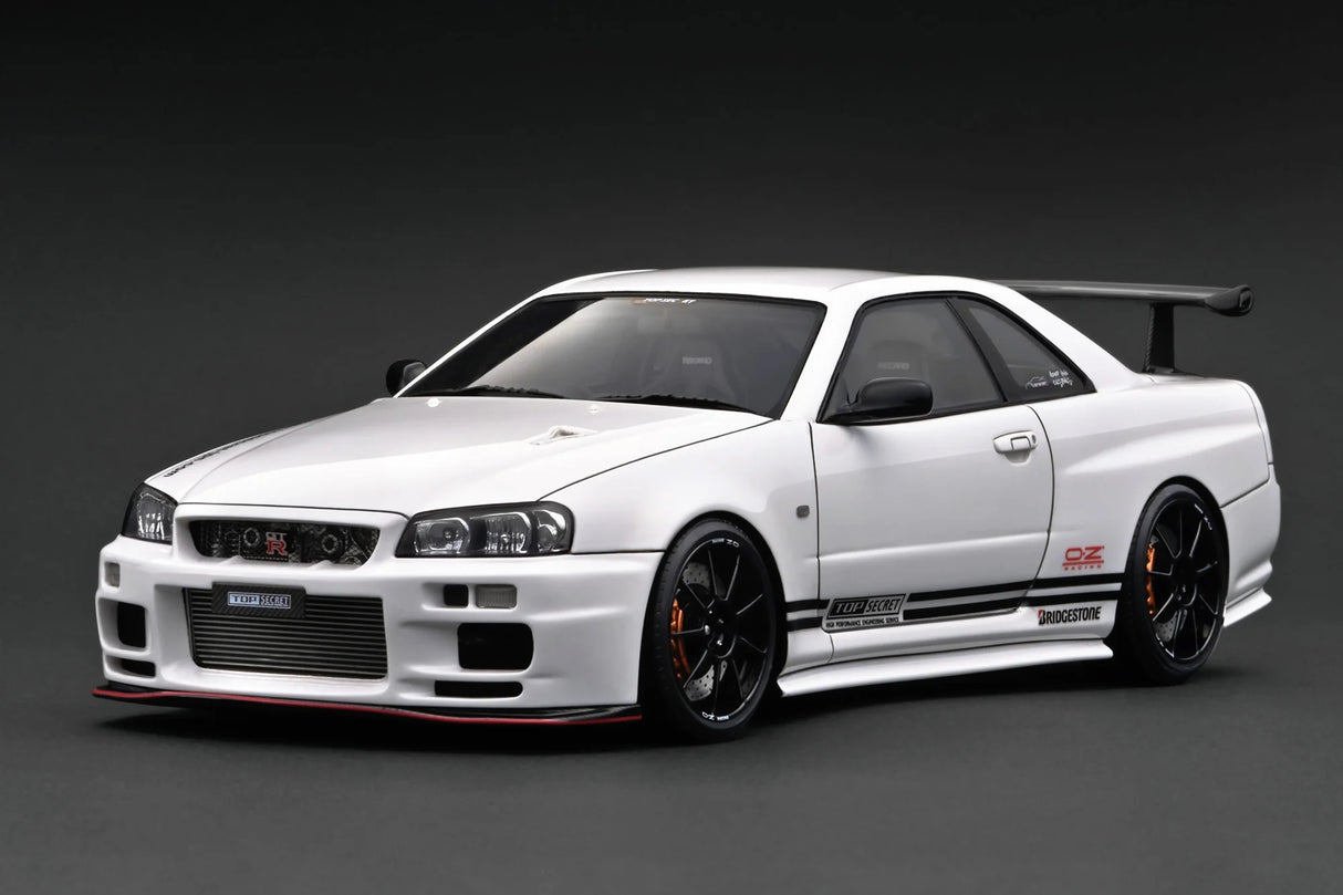 Ignition Model 1:18 Nissan Skyline (R34) GT-R TOP SECRET in White
