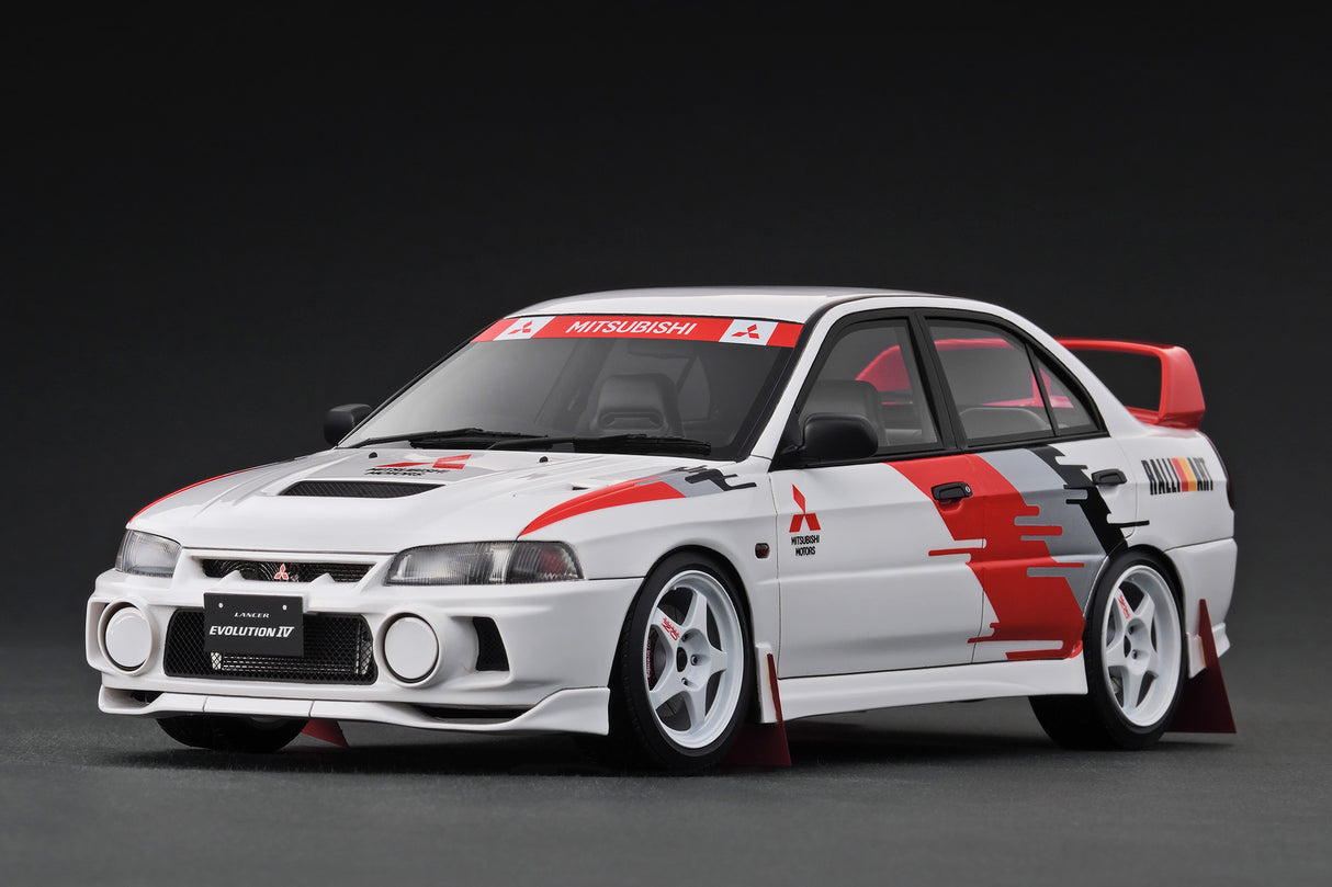 Ignition Model 1:18 Mitsubishi LANCER EVOLUTION Ⅳ (CN9A) White Rally decoration ver.
