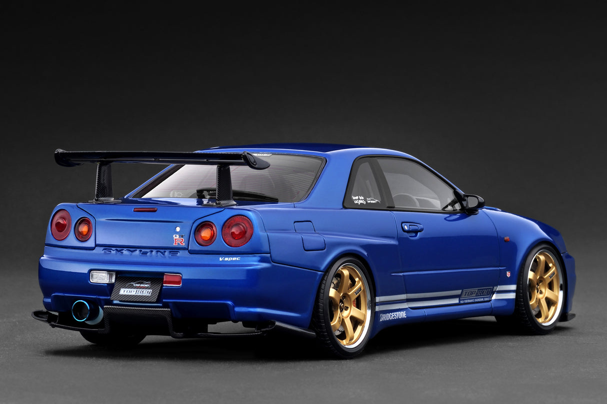 Ignition Model 1:18 Nissan Skyline 34GT-R (R34) TOP SECRET in Blue
