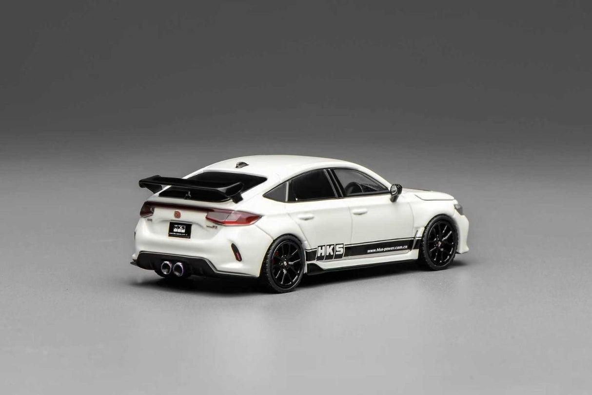 MotorHelix 1:64 Honda Civic Type-R (FL5) HKS Livery – Championship White
