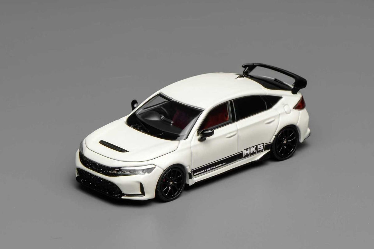 MotorHelix 1:64 Honda Civic Type-R (FL5) HKS Livery – Championship White