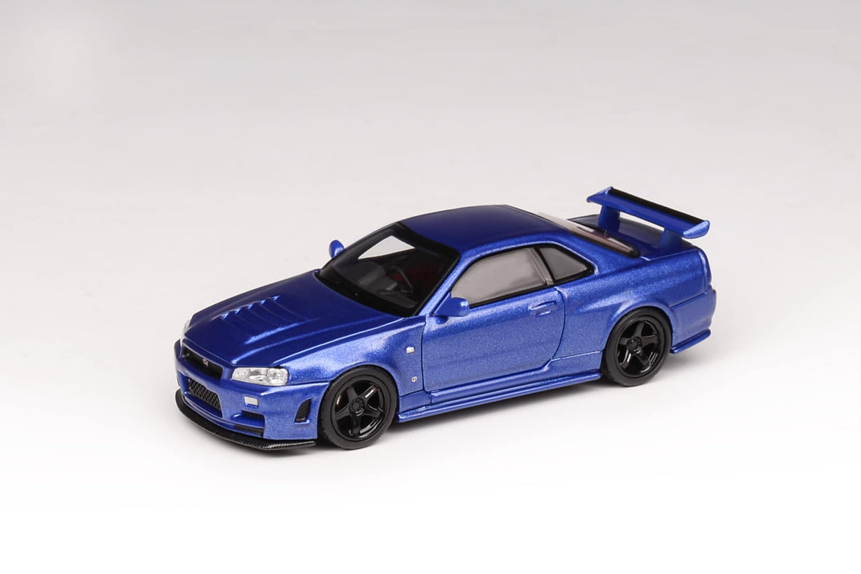 MotorHelix 1:64 Nissan Skyline (R34) GT-R Z-Tune in Bayside Blue