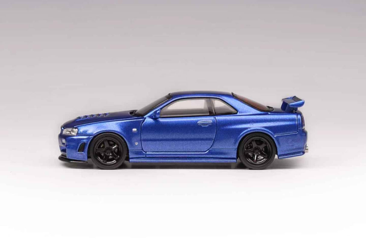 MotorHelix 1:64 Nissan Skyline (R34) GT-R Z-Tune in Bayside Blue