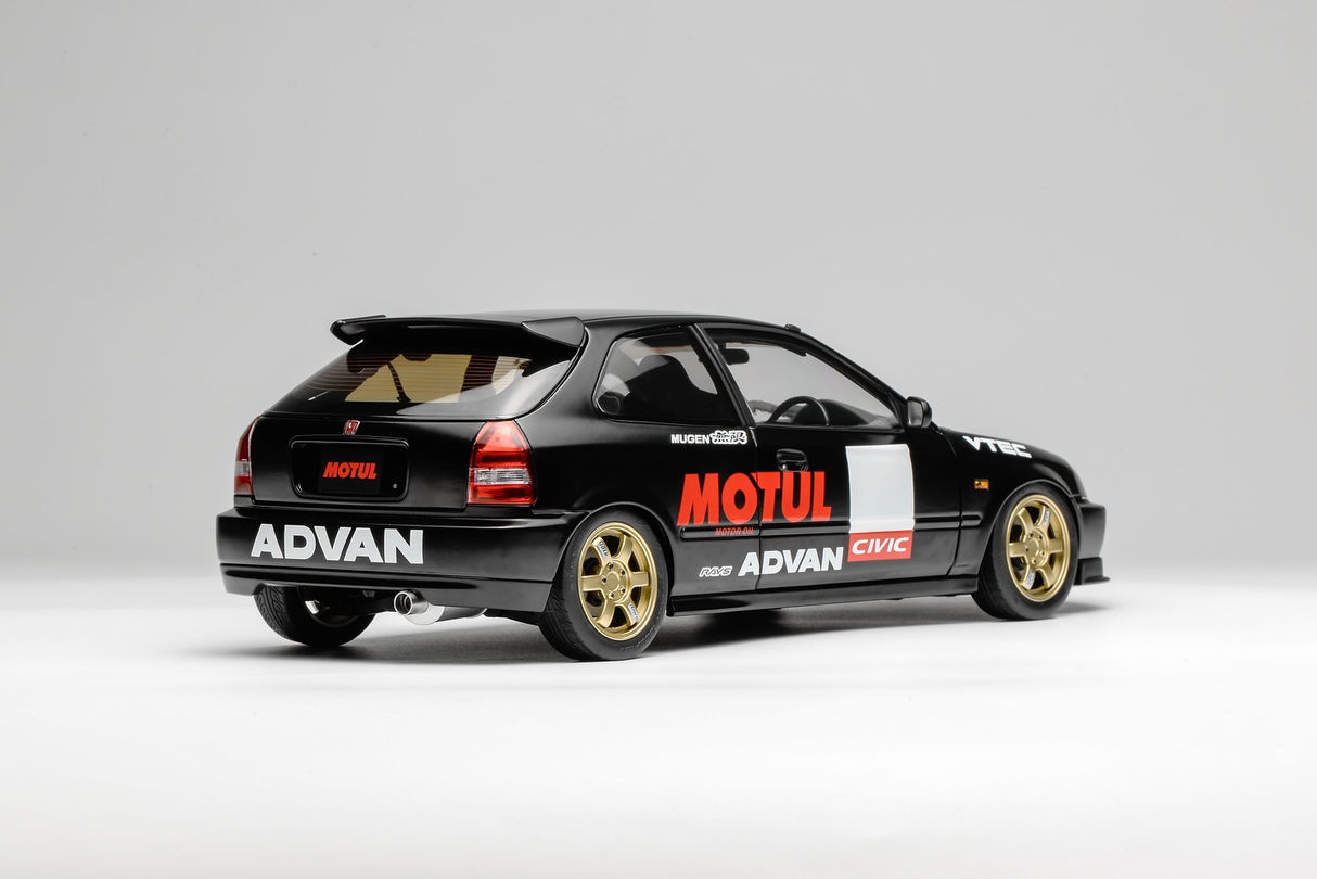 MotorHelix 1:18 Honda Civic Type-R (EK9) No Good Racing Edition in Black