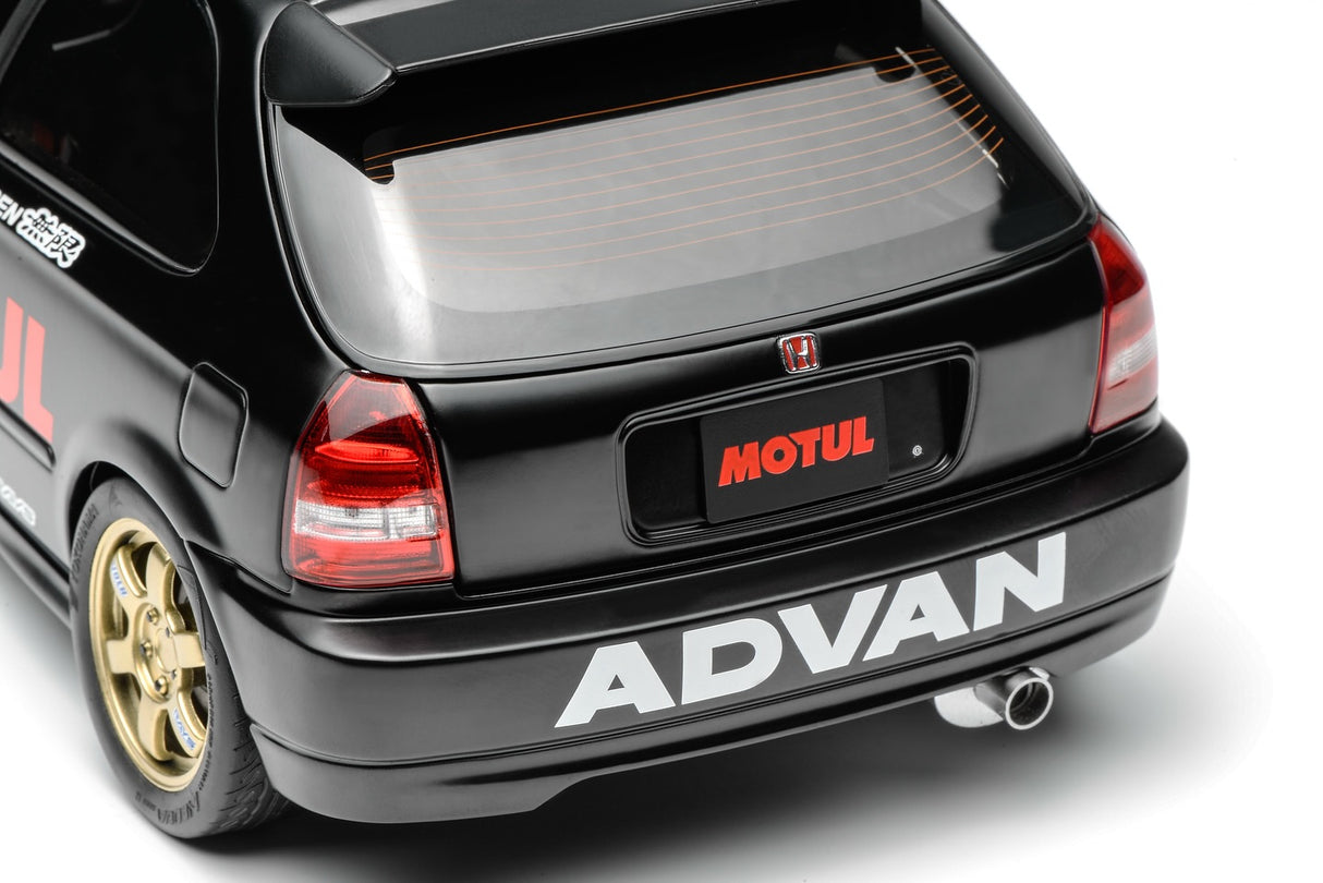 MotorHelix 1:18 Honda Civic Type-R (EK9) No Good Racing Edition in Black