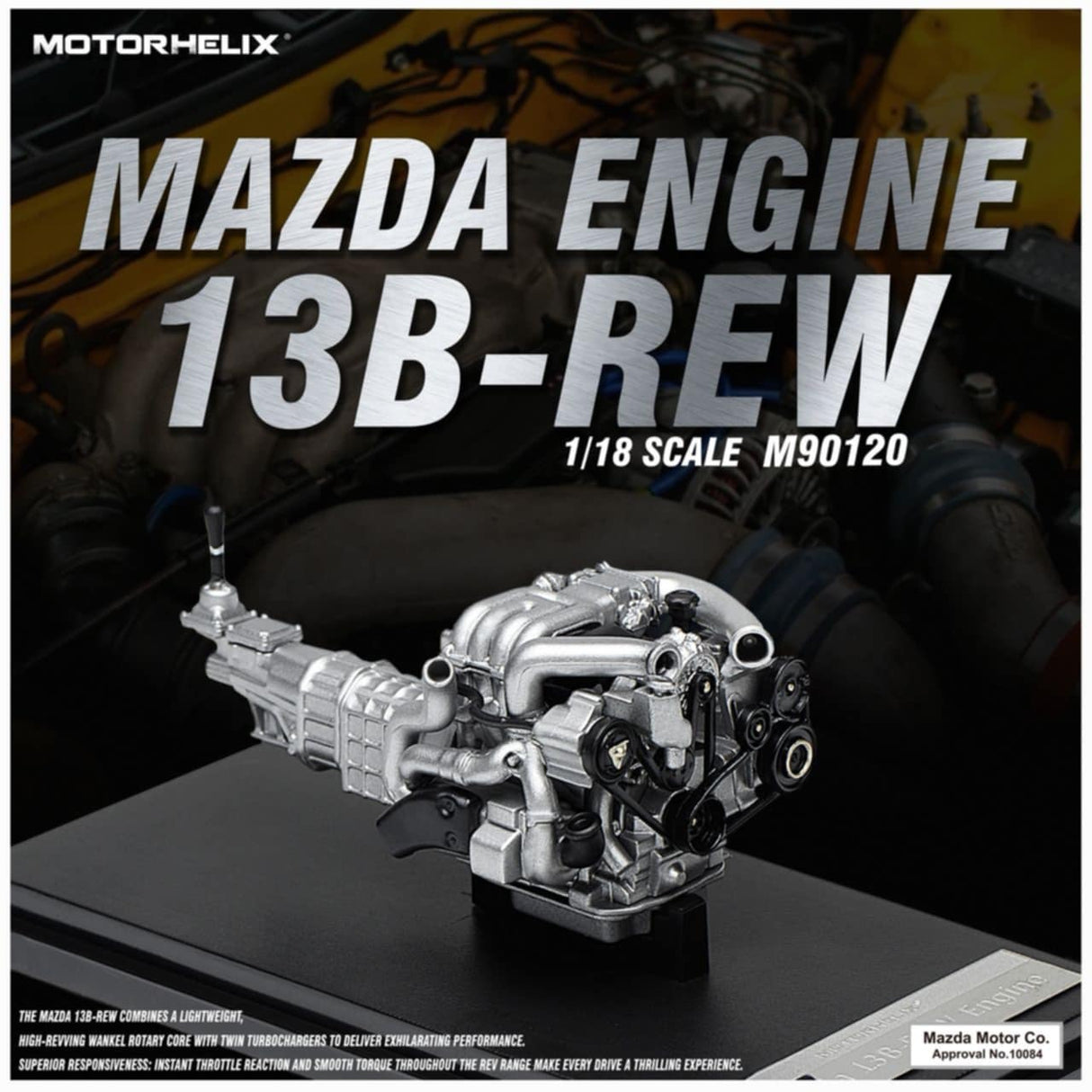 MotorHelix 1:18 Mazda RX-7 13B-REW Engine Display