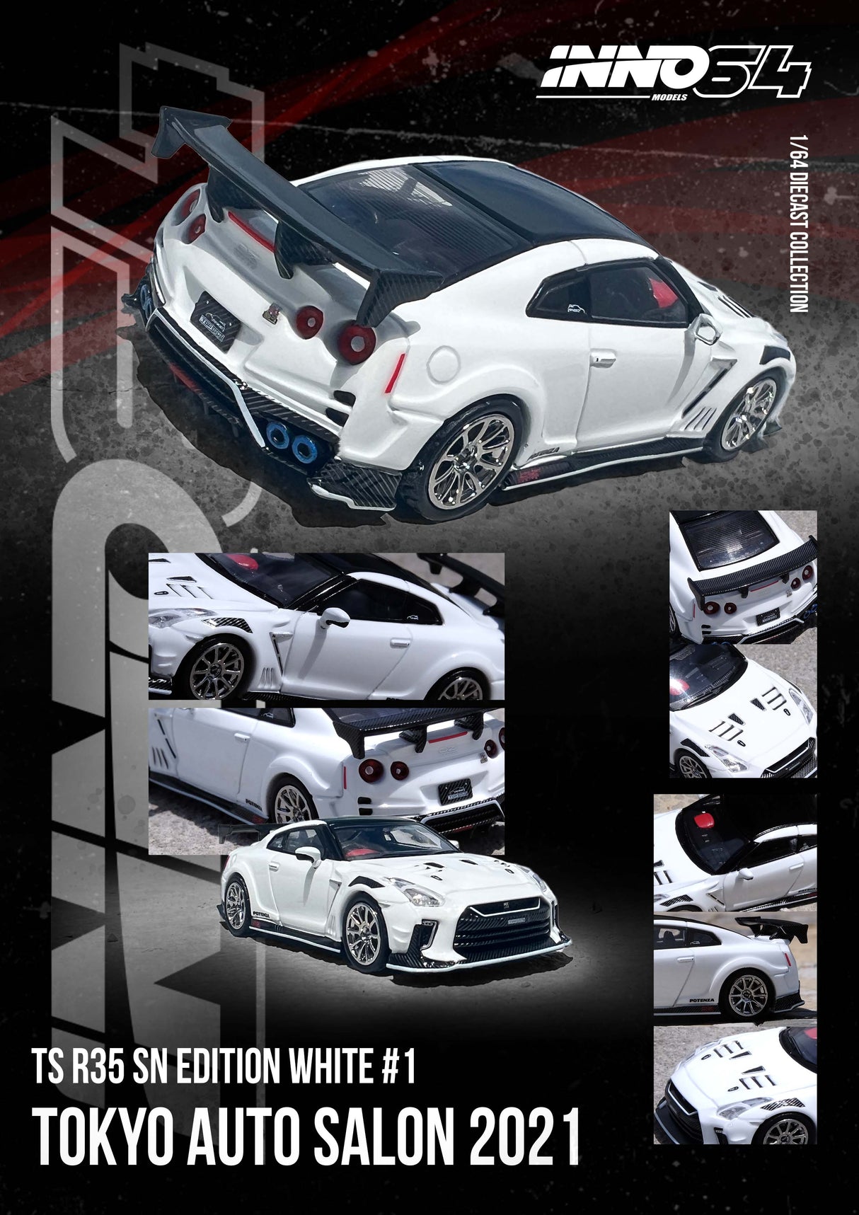 INNO64 1:64 Nissan GT-R (R35) "TOP SECRET" Tokyo Auto Salon 2021