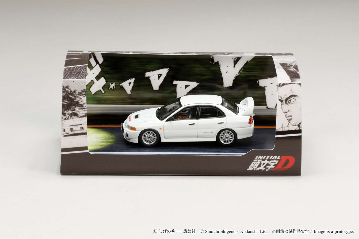 Hobby Japan 1:64 Mitsubishi Lancer RS Evolution Ⅳ / Initial D VS Takumi Fujiwara with Seiji Iwaki Figure