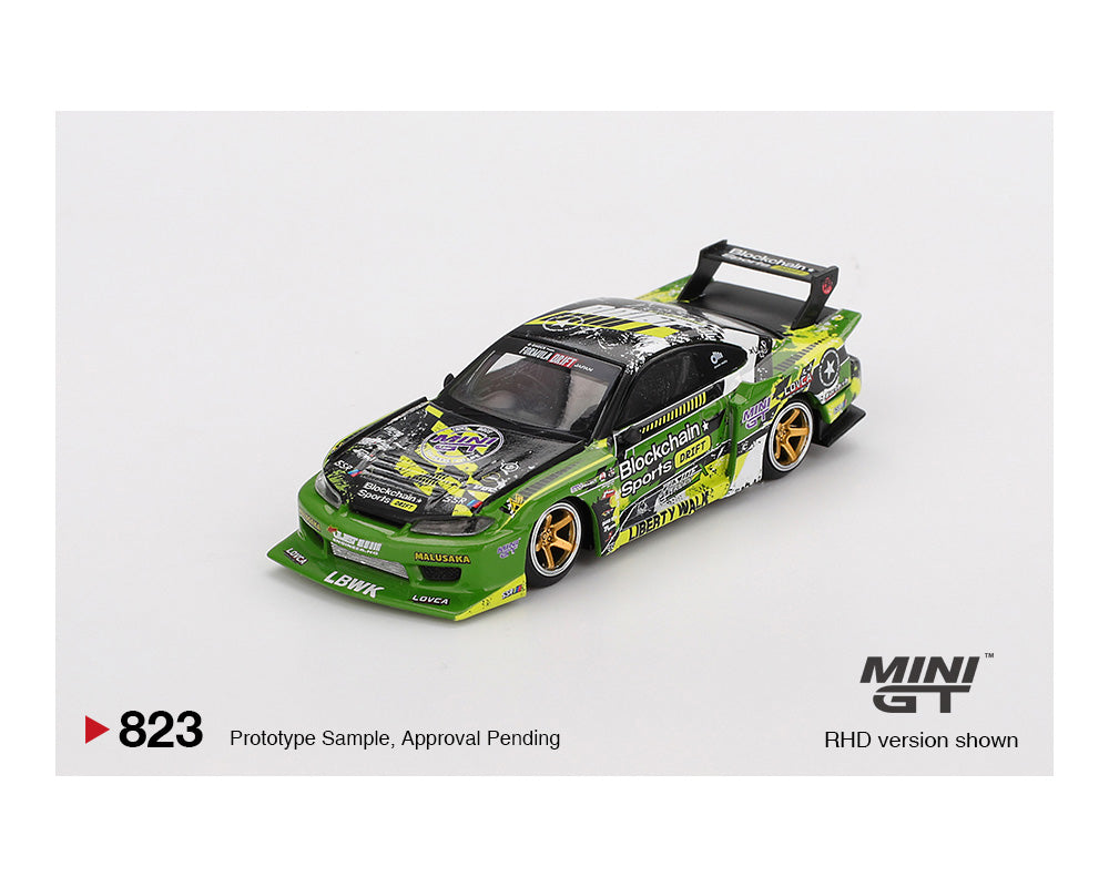 MINI GT 1:64 Nissan Silvia (S15) LB-Super Silhouette #555 V2 2024 Formula Drift Japan in Green