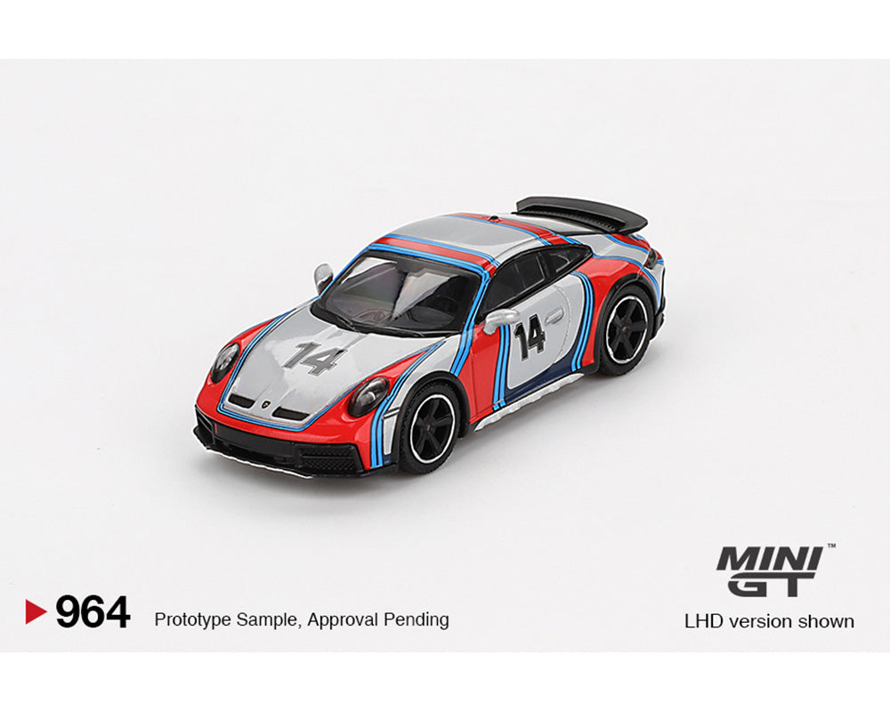 MINI GT 1:64 Porsche 911 Dakar “Rally 1974” in Ice Grey Metallic