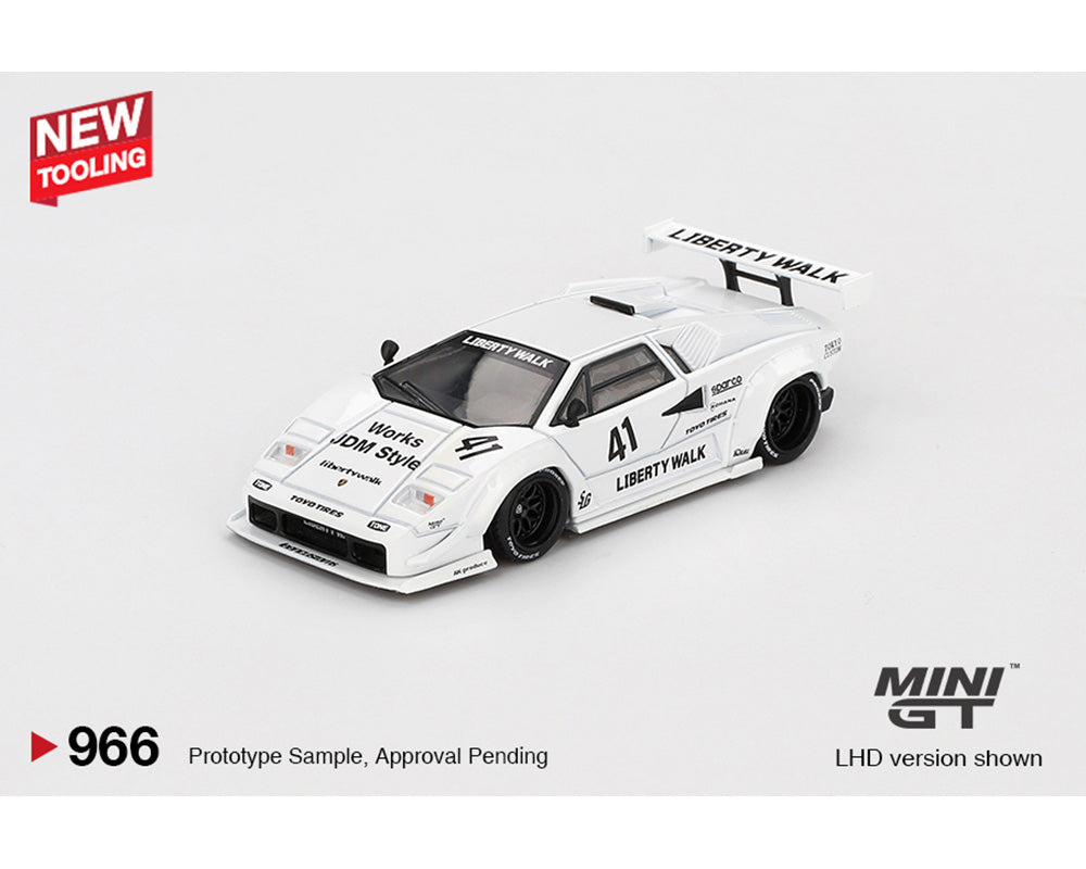 MINI GT 1:64 Lamborghini Countach LB-WORKS – 2024 Tokyo Auto Salon in White