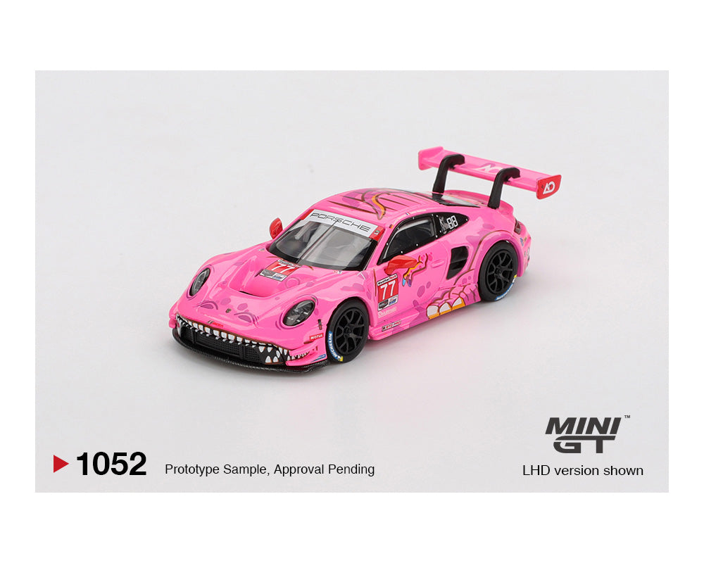 MINI GT 1:64 Porsche 911 GT3 R #77 AO Racing 2024 IMSA ROAD AMERICA