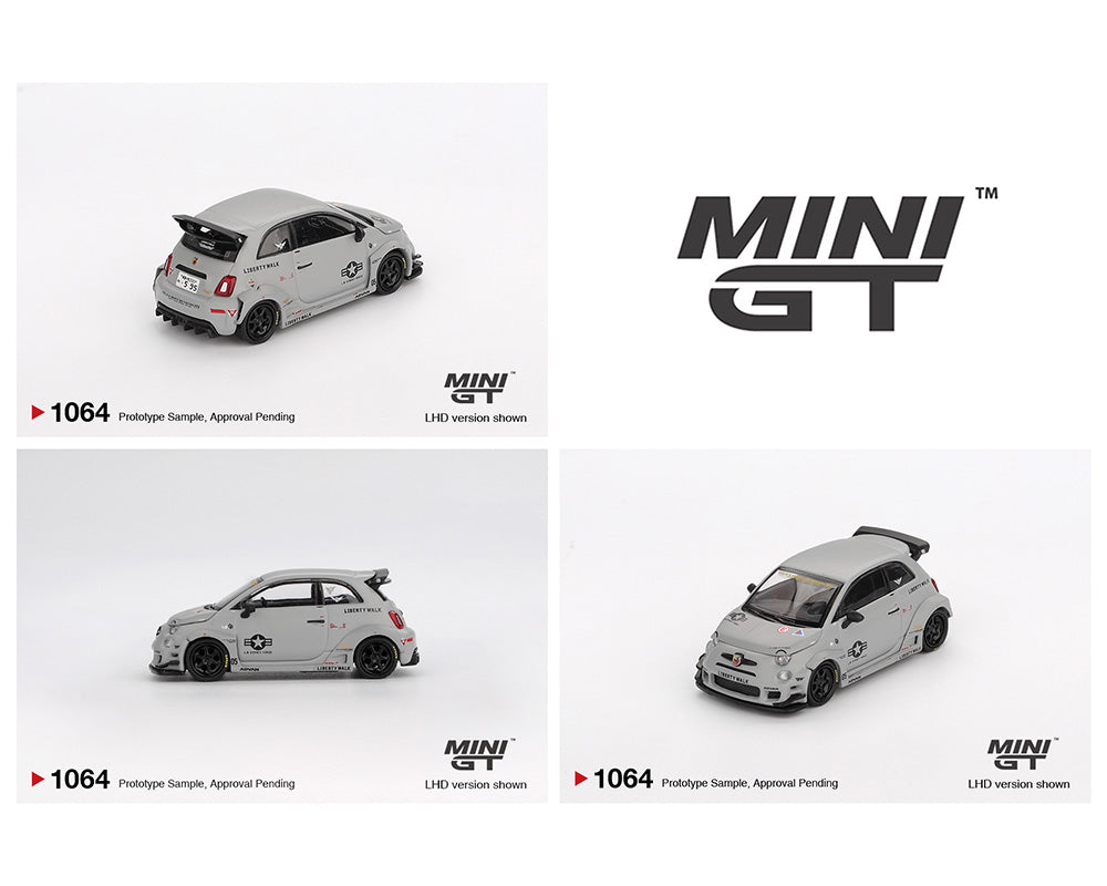 MINI GT 1:64 Abarth 595 LB-WORKS x Abas Works Fighters – Matte Grey