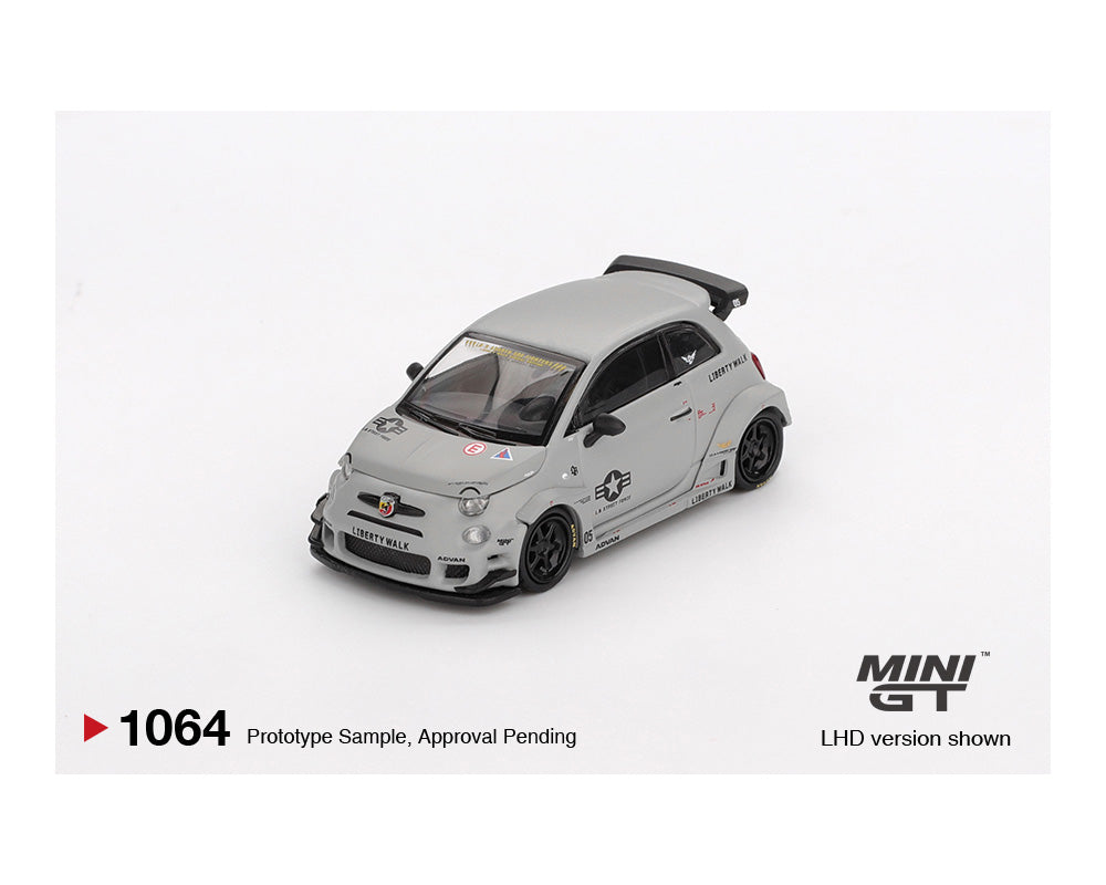 MINI GT 1:64 Abarth 595 LB-WORKS x Abas Works Fighters – Matte Grey