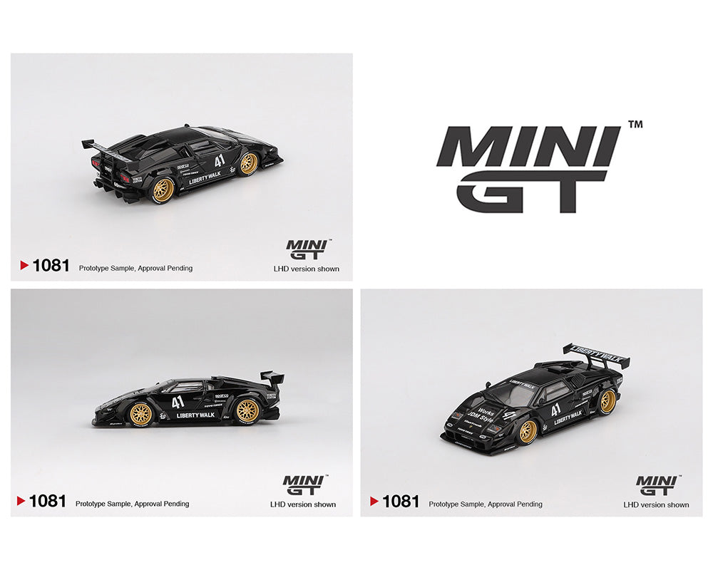 MINI GT 1:64 Lamborghini Countach LB-WORKS in Black