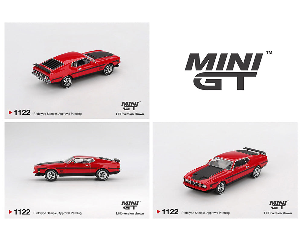 MINIGT 1:64 1:64 Ford Mustang Mach1 1971 in Race Red