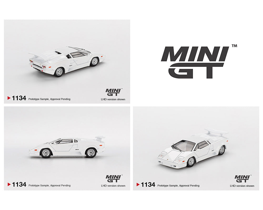 MINI GT 1:64 Lamborghini Countach 25th Anniversary in White