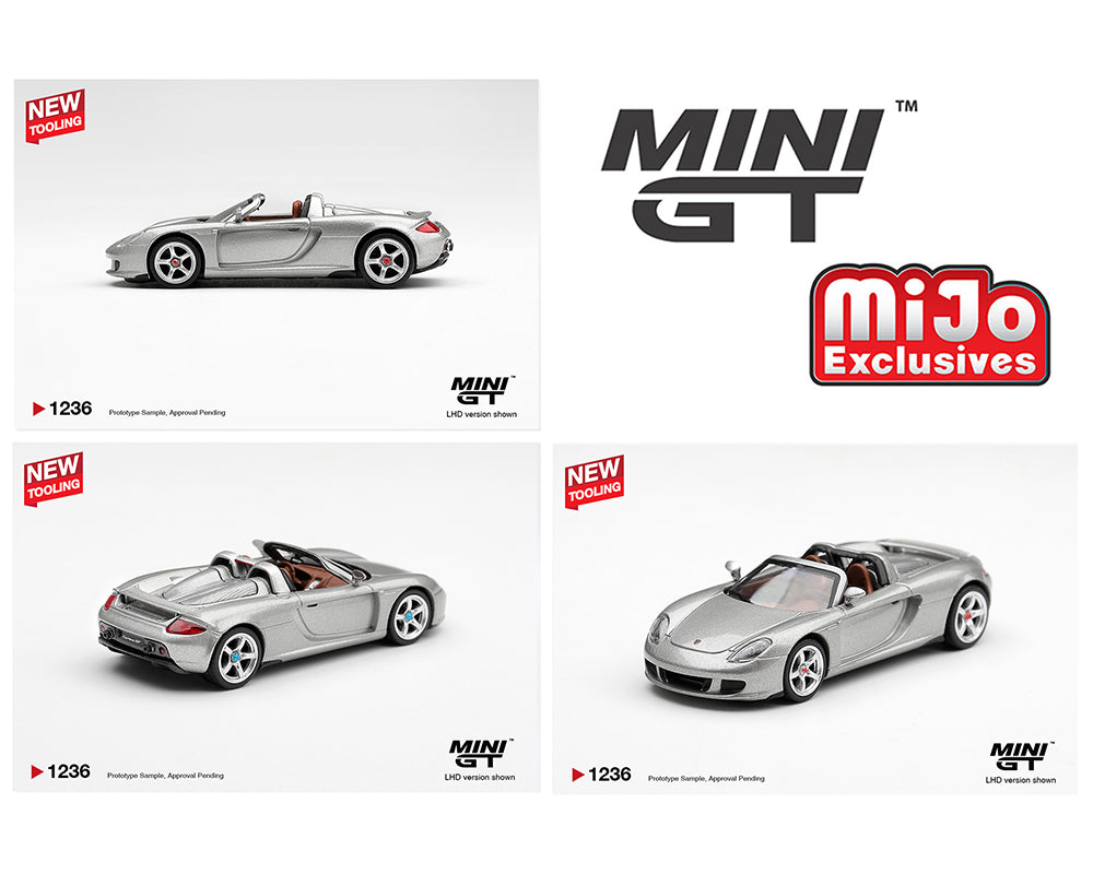 *PREORDER* MINIGT 1:64 Porsche Carrera GT in Silver