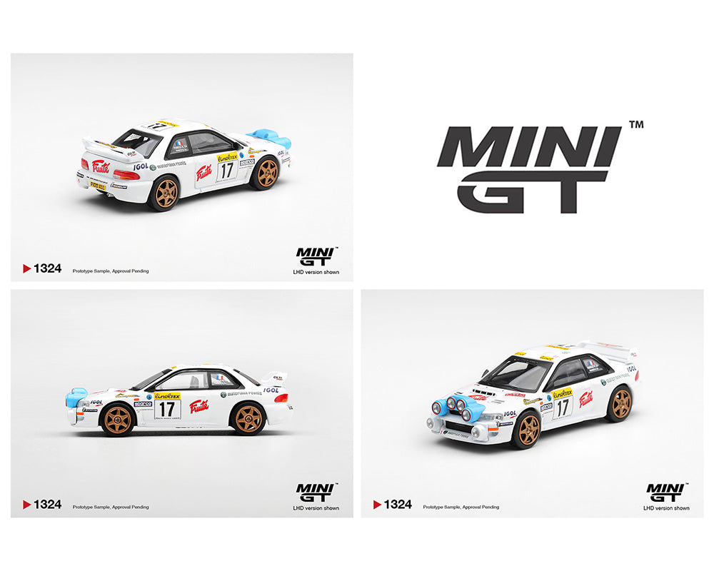 *PREORDER* MINIGT 1:64 Subaru Impreza WRC98 #17 1999 Rally Monte-Carlo in White