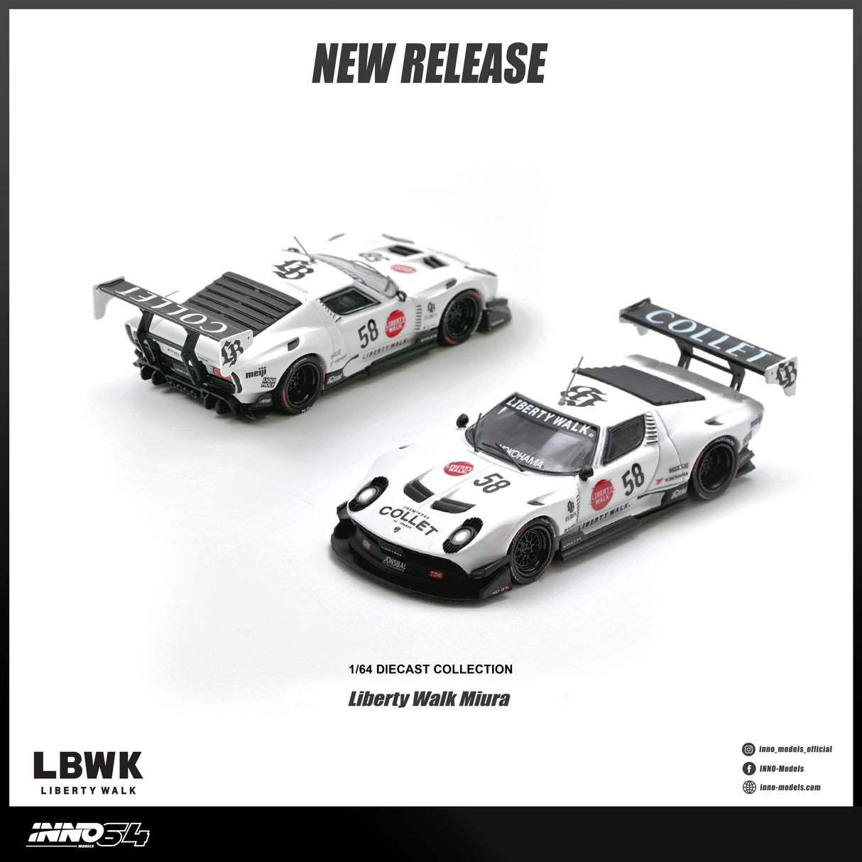 *PREORDER* INNO64 1:64 Lamborghini Miura GT LB-Silhouette WORKS