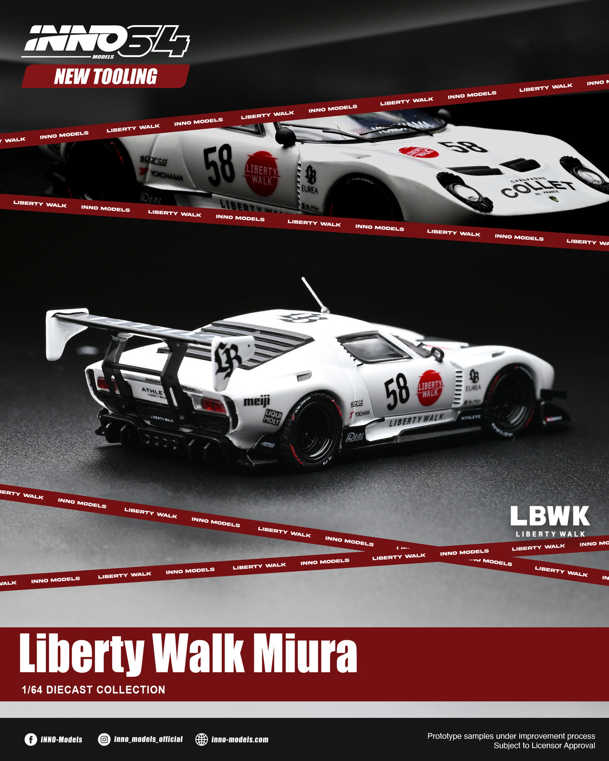 *PREORDER* INNO64 1:64 Lamborghini Miura GT LB-Silhouette WORKS