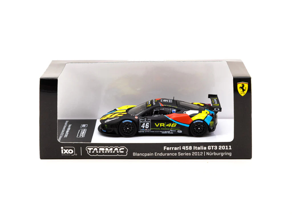 Tarmac Works 1:64 Ferrari 458 Italia GT3 (2011), Blancpain Endurance Series 2012 – NURBURGRING, V. Rossi / A. Salucci / A.Ceccato