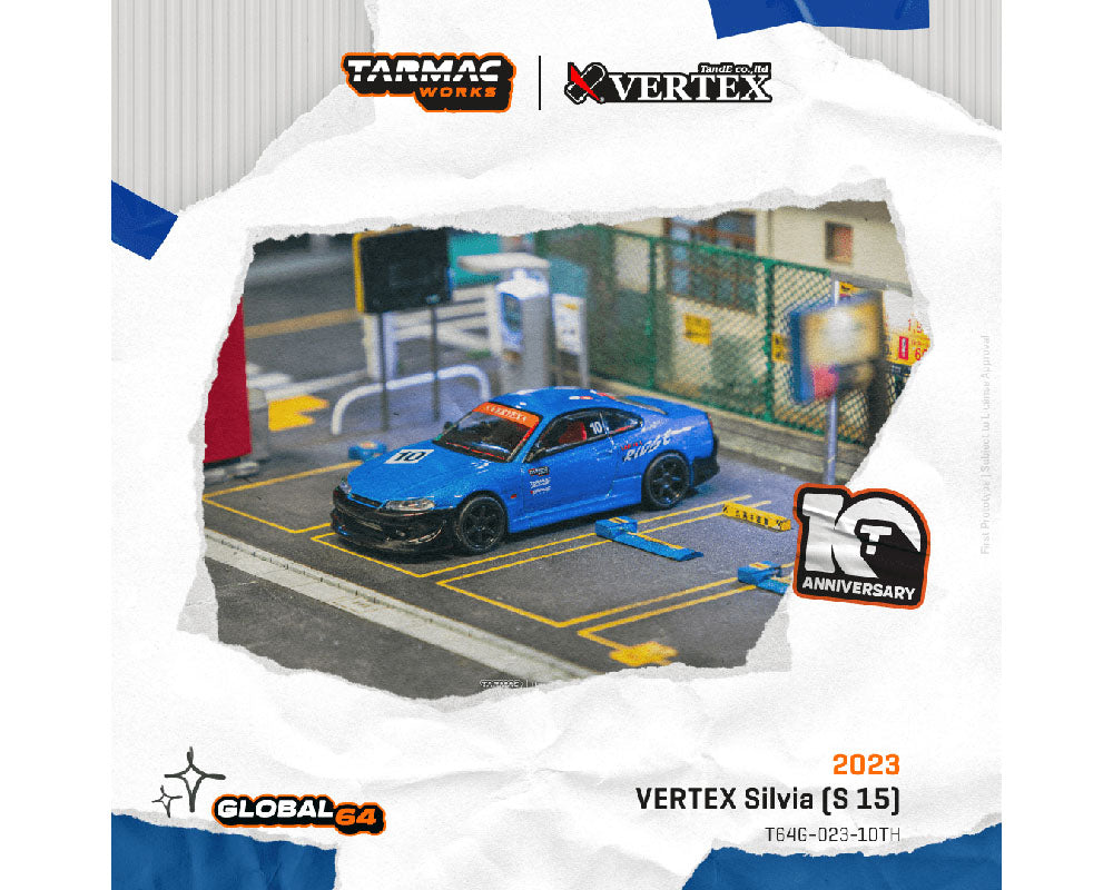 Tarmac Works 1:64 VERTEX Silvia (S15) Tarmac Works 10th Anniversary Limited Edition