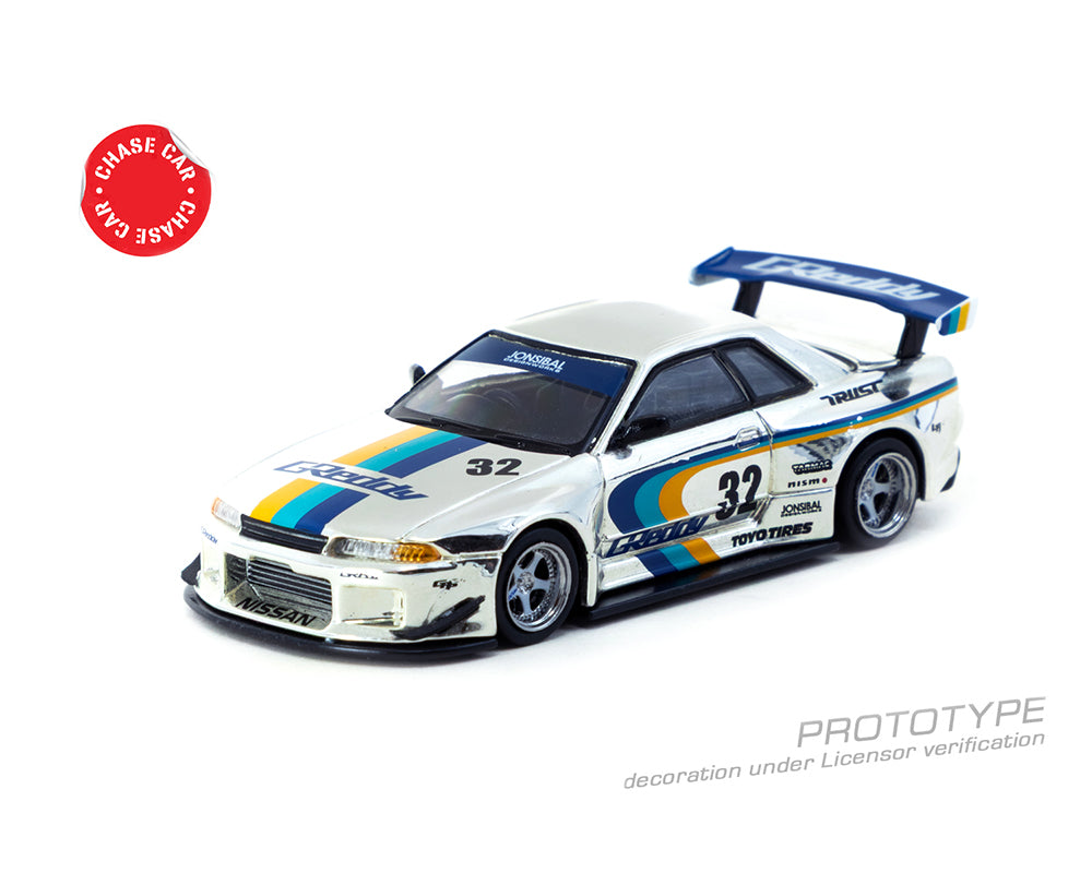 Tarmac Works 1:64 Nissan Skyline GT-R (R32) Widebody Jonsibal Designworks & Greddy Special Limited Edition in White