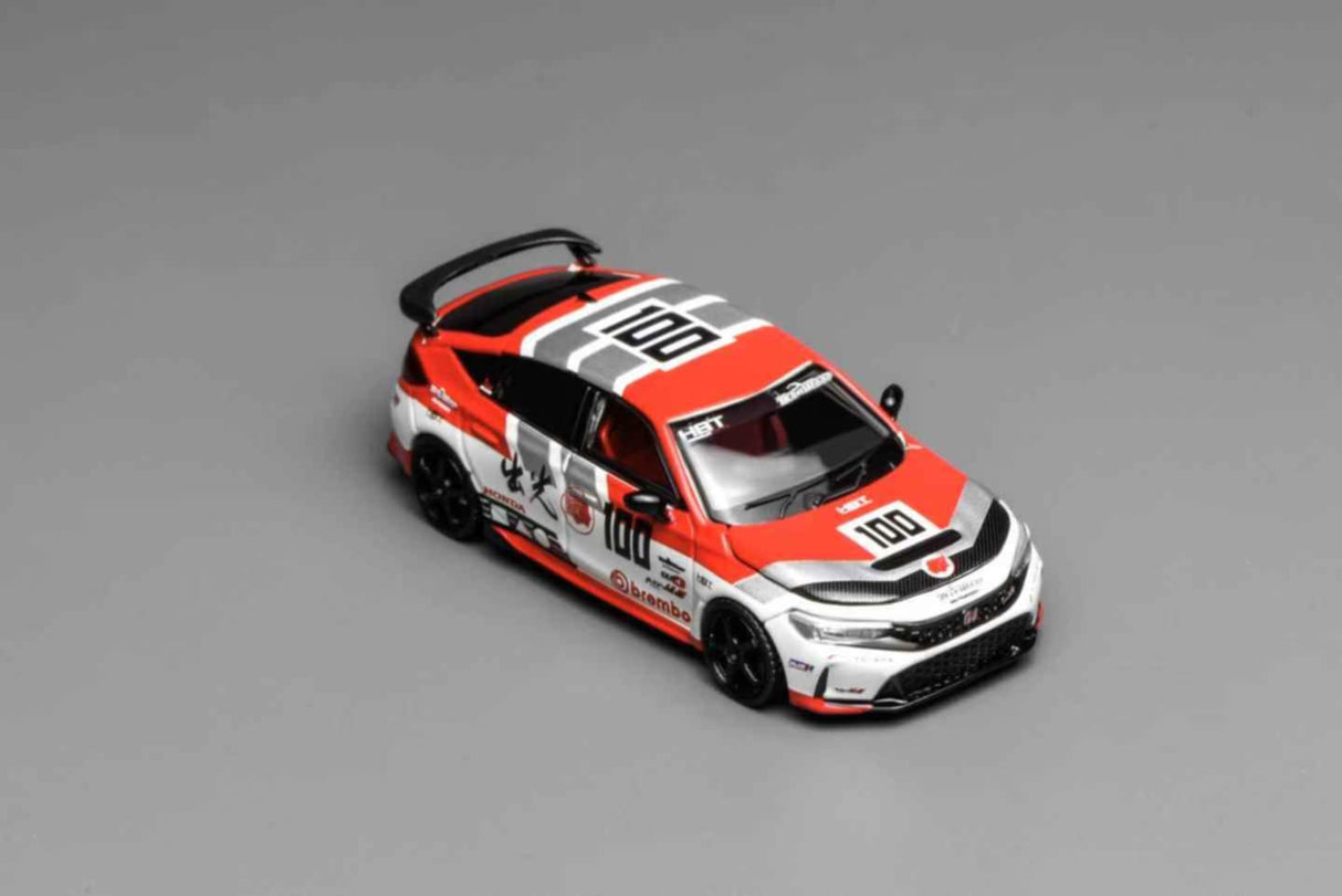 MotorHelix 1:64 Honda Civic Type-R (FL5) Idemitsu Motion in Red