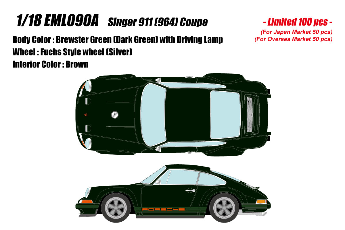 Make Up Co., Ltd / EIDOLON 1:18 Porsche 911 (964) Singer Coupe